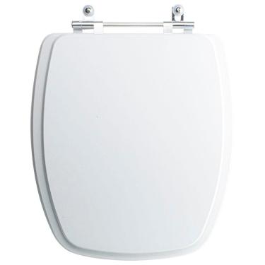 Imagem de Assento Sanitário Tampa De Vaso Branco Mdf Laqueado Stylus Para Bacia Celite