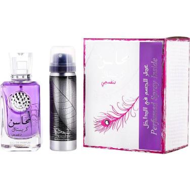 Imagem de Perfume Feminino Lattafa Mahasin Crystal Violet Edp Spray 100 ml&desodorante 50