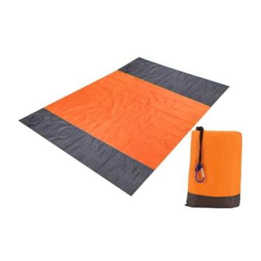 Imagem de Fenteer Esteira de praia para áreas externas, barraca de acampamento, lona, ​​cobertor de acampamento para gramado, passeios em família, festivais, S