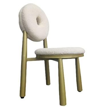 Imagem de Cadeira De Jantar, Cadeira De Mesa De Jantar De Madeira Maciça Natural, Tecido De Lã De Cordeiro, Cadeira De Mesa, Sólida E Durável, Cadeira De Computador Nórdica Moderna, Espregu, A