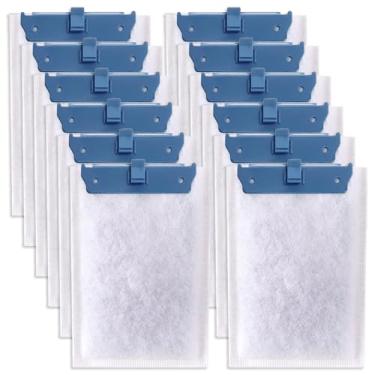Imagem de Pacote com 12 cartuchos de filtro compatíveis com filtros Whisper Bio-Bag 10i/IQ10/PF10, cartuchos de filtro de substituição médios para aquários compatíveis com ReptoFilte 20 galões (90 GPH)