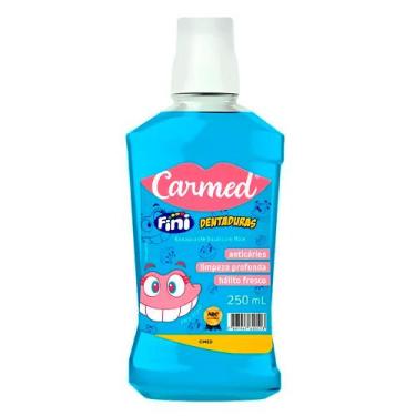 Imagem de Enxaguante Bucal Fini Dentaduras Antisséptico 250ml Carmed Sem Álcool 