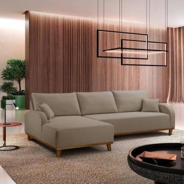 Imagem de Sofá 3 Lugares com Chaise Lado Esquerdo 250cm em Veludo Mercúrio - Le 