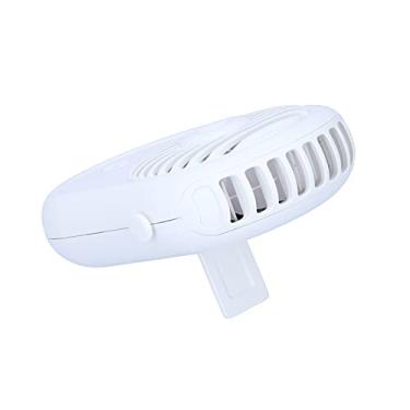 Imagem de ZJchao Ventilador Portátil do Pescoço Mini Ventilador de Mesa Portátil Com Bateria de 1500mAh e Configurações de 3 Velocidades para Uso Ao Ar Livre de Escritório Em Casa (Branco fresco)