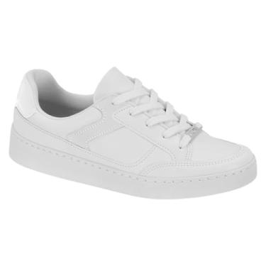 Imagem de Tênis Feminino Vizzano – Pelica, Solado Flatform e Conforto com Cadarço (Branco, BR, Adulto, Numérico, 34)