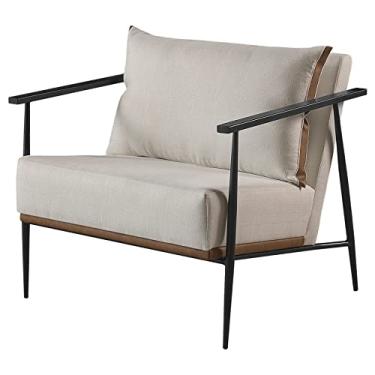 Imagem de Poltrona em Linho Branco Ferco Agarb Decor