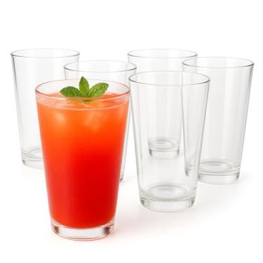 Imagem de Jogo de Copos de Vidro 300ml Kit 6 Peças Transparente Clean Resistente Base Reforçada Ideal para Água Suco Refrigerante Uso Diário Cozinha Mesa Posta (Liso, 300ml, Liso)