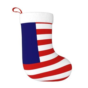 Imagem de SKKNT Meia de Natal Pritn com bandeira da Malásia 45 cm x 28 cm Decoração de festa de Natal, presentes para lareira para família