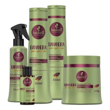 Imagem de Kit Haskell Bananeira Pós-Química 500gr Haskell  Reconstrução Completa