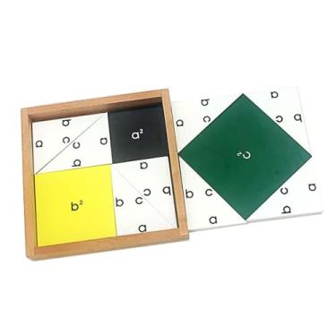 Imagem de HLS maoyi Quadro Madeira Montessori Quadrado Teorema Pitágoras Brinquedo Educativo Matemática Crianças Ferramentas Aprendizagem Fórmulas Matemáticas Brinquedos Educativos Matemática Inicial,A