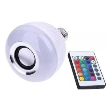 Imagem de 3 Lampada Musical Caixa De Som Bluetooth Rgb Com Controle - NoBrand, 1