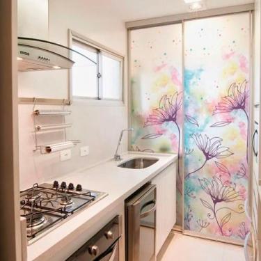 Imagem de Adesivo Para Vidro Box Banheiro Jateado Decorado Jardim Prova D'Agua -