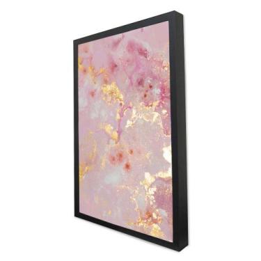 Imagem de Quadro Decorativo Abstrato Mármore Rose Gold Delux em Moldura Caixa - 