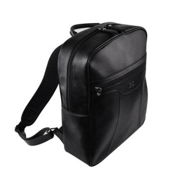 Imagem de Mochila ANCONA c Alça de Costas em Couro Galvani, Preto