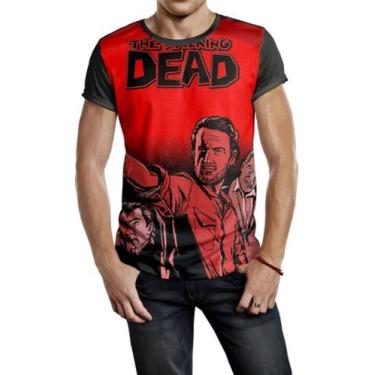Imagem de Camiseta Masculina The Walking Dead Rick Grimes Ref:650 - Smoke