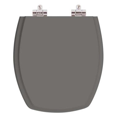 Imagem de Assento Sanitario Poliester com Amortecedor Thema Cinza Ambar para Vaso Incepa