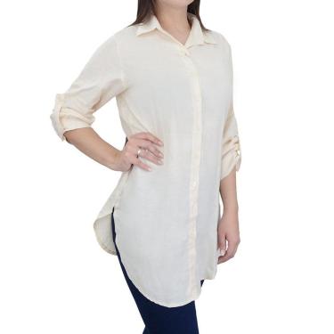 Imagem de Camisa Feminina Milani Chemise Bea Bege - 226-24-Feminino