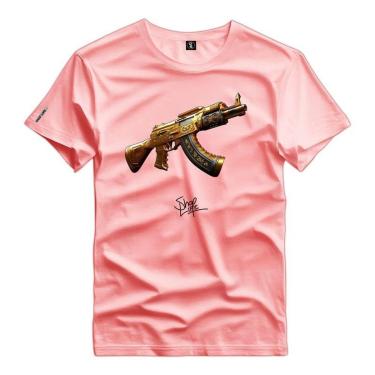 Imagem de Camiseta Algodão Estampada Shap Life AK Gold Gun Coleção-Unissex