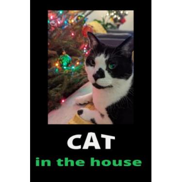 Imagem de Gato em casa: Caderno para desenhar, esboçar e fazer diário. Crianças, adolescentes e adultos formato 100 páginas 6x9, alternando páginas simples e forradas.