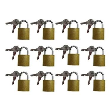 Imagem de 12 Peças Cadeado Pequeno 25Mm Cartela Cadeado Glory - Eletro