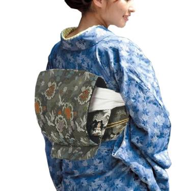 Imagem de Kimono japonês feminino Taikoor Box Knot Obi Belt 4 peças vintage jacquard algodão cintura Yukata Robe acessórios, Caixa-03, Tamanho Único
