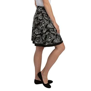 Imagem de Colorado Clothing Company Saia feminina reversível de tranquilidade, Black Pattern, Small