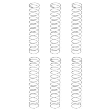 Imagem de uxcell 6 molas de compressão, 1 mm de diâmetro do fio x 15 mm OD x 80 mm de comprimento 304 de extensão de aço inoxidável 304 molas de pressão para reparos domésticos em lojas, prata