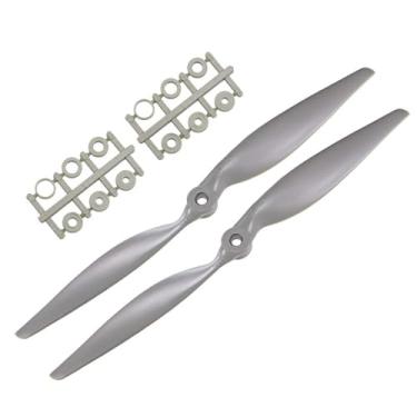 Imagem de TOP-VIGOR 2pcs CW RC Propellers 1260 12 x 6 Inch 2-Vane RC Vehicle Propellers Replacement for RC Airplane with Adapter Rings Nylon Gray