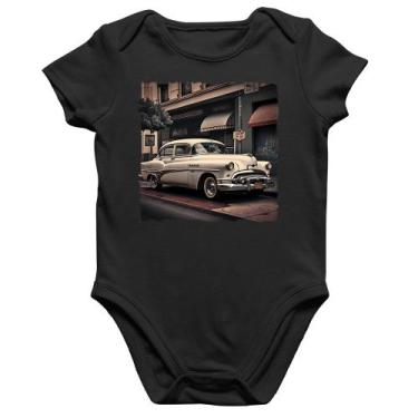 Imagem de Body Bebê Algodão Carro retrô branco - Foca na Moda, Preto, G