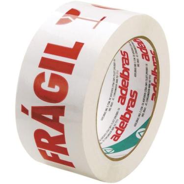 Imagem de Fita Adesiva Cuidado Frágil 48MM X 100M - Pacote com 2 Rolos - Adelbra