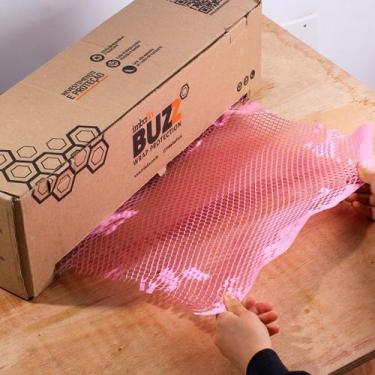 Imagem de Papel Kraft Colmeia Buzz 50cm x 100m Rende 160m Imballa, ROSA