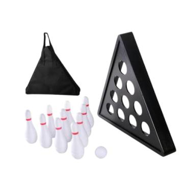 Imagem de Colaxi Conjunto de pinos de boliche para mesa, shuffleboard, jogo de ondulação com bolsa de transporte, brinquedos de boliche para crianças, presente de