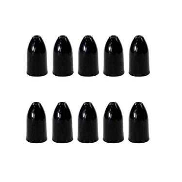 Imagem de Croch Pacote com 10 unidades de peso bala de tungstênio para pescaria de baixo e flipping Tamanho do piercing 1/8 1/4 3/8 3/16OZ, Preto, 3/16OZ