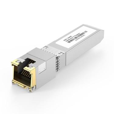 Imagem de Transceptor de módulo SFP+ para RJ-45 de 10 GB (30 m), 10 Gigabit SFP+ Copper Ethernet CAT6a Transceptores compatíveis com 5Gb/2,5Gb/1Gb, não compatível com a marca HP, Dell, Aruba, H3C [1 unidade]