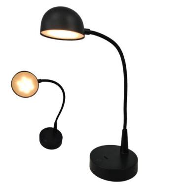 Imagem de Luminaria Abajur de Mesa LED 3 Tons Touch Flexivel Bateria Recarregave