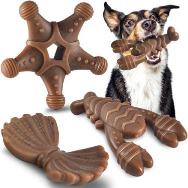 Imagem de Brinquedos Indestrutíveis para Cães NEZIN - Pacote com 3 Unidades para