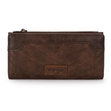 Imagem de Carteira Minimalista Wrangler Feminina - Material Vegano (Café)