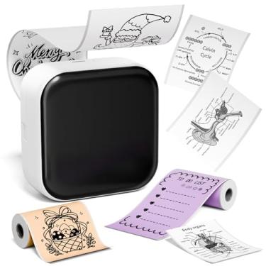 Imagem de Ponek Mini impressora Print Pods, máquina de fazer adesivos M02X, mini bolso portátil com adesivo, recibo sem tinta Bluetooth para telefone, impressora térmica portátil para diário, notas, fotos