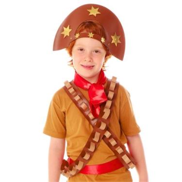 Imagem de Kit Cangaço Infantil - Chapéu Luxo + Par de CARTUCHEIRAS - Quimera Kid