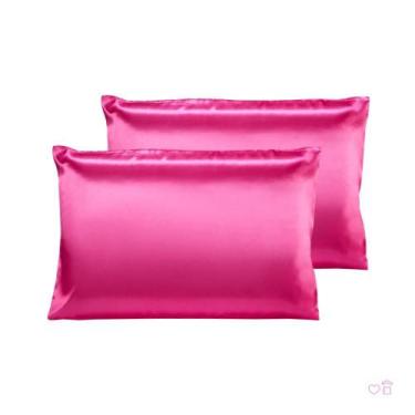 Imagem de Kit 02 Fronhas de Cetim Anti frizz Premium 50x70 Cabelo Sem Frizz - Pi