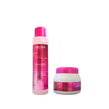 Imagem de Shampoo e Máscara de Hidratação Pitaya Aruna Cosméticos - Brilho e Maciez com Extrato de Pitaya e Ômega 3, 6 e 9 para Cabelos Danificados