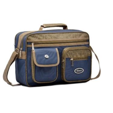 Imagem de Pasta Bolsa Carteiro Transversal Notebook Denlex Azul 8691