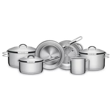 Imagem de Jogo De Panelas Aço Inox 6 Pçs Solar Tramontina