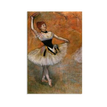 Imagem de SDYJ6GSW Edgar Degas Prints Dançarino com Pandeiro Giclee Impressão de arte de parede Impressionismo Arte de parede Bailarina Poster Vintage Edgar Degas Decoração de parede 50 x 30 cm (20 x 12