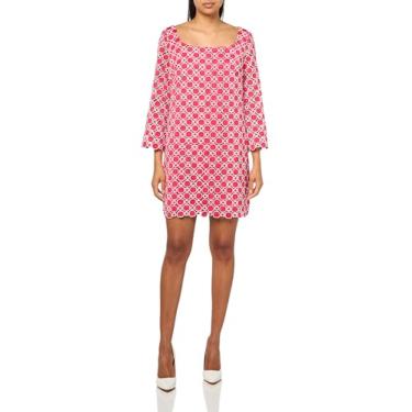 Imagem de Trina Turk Vestido feminino de renda, Cannes Coral/Branco, 40