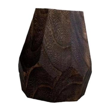 Imagem de IEUDNS Vaso de madeira para flores, vaso de plantas, design rústico, de flores versátil, ornamento para prateleira, mesa, escritório