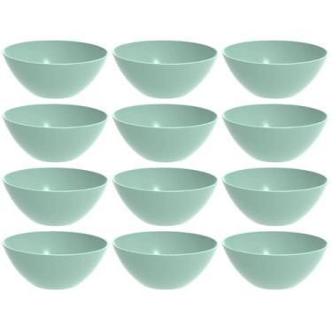 Imagem de Kit 12 Tigelas Redondas Bowls 2,3l Servir Salada Sobremesa Verde Menta Crippa