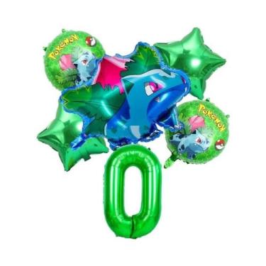 Imagem de Conjunto De Balões De Aniversário Pokémon Pikachu Squirtle Charmander 