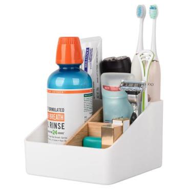 Imagem de Suporte para escova de dentes Heagoale com 4 ranhuras e bambu removíve