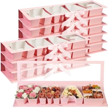 Imagem de Dunzoom Pacote com 8 caixas de cartas de Natal para embrulho de presente de Natal em forma de carta vazia caixa de presente de flores preenchíveis para lembrancinhas de festa de Natal embalagem de